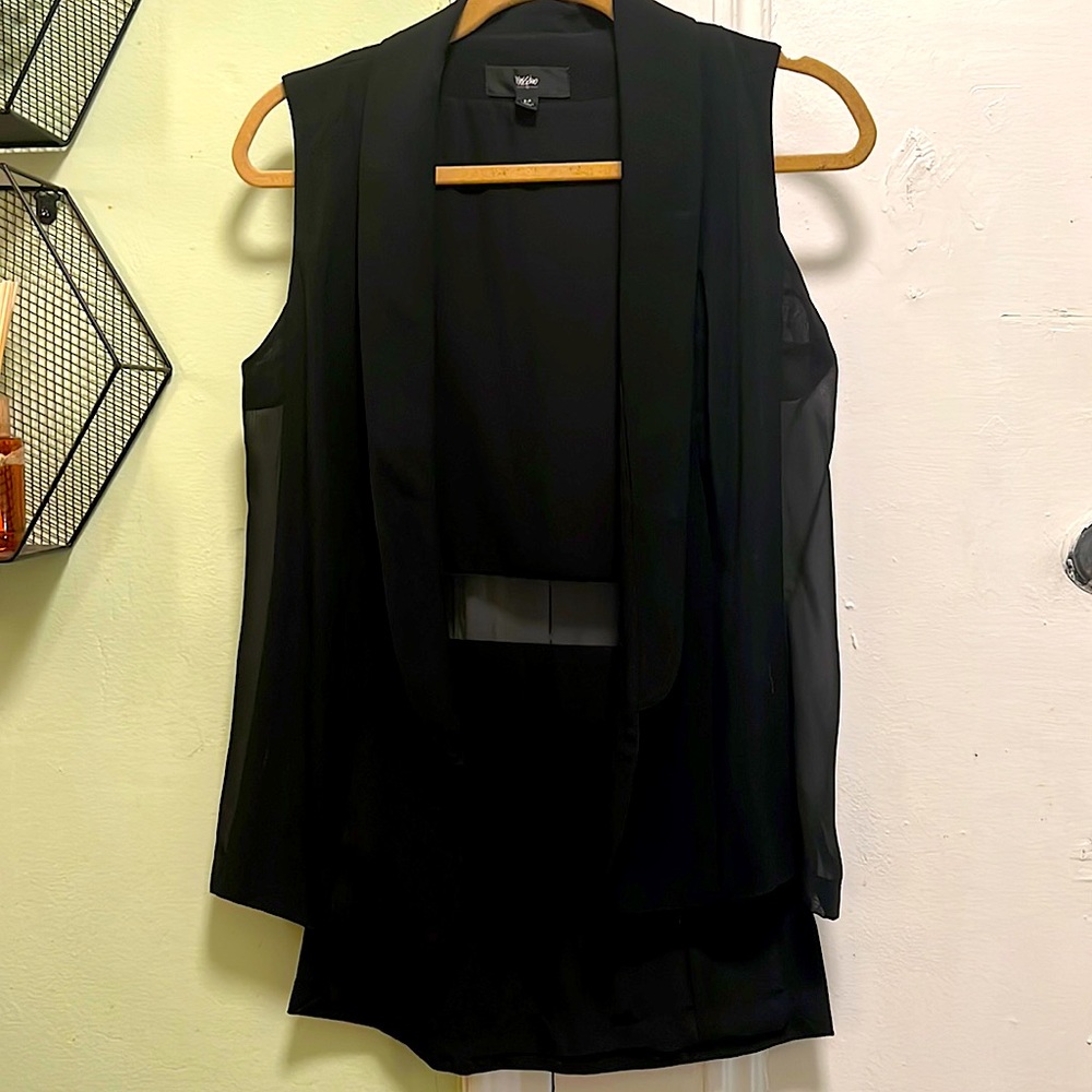 Massimo Black vest with sheer sides Size: S